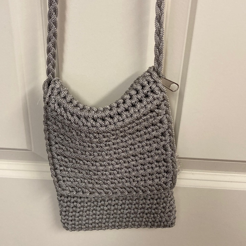 Cute little satchel in silvery gray